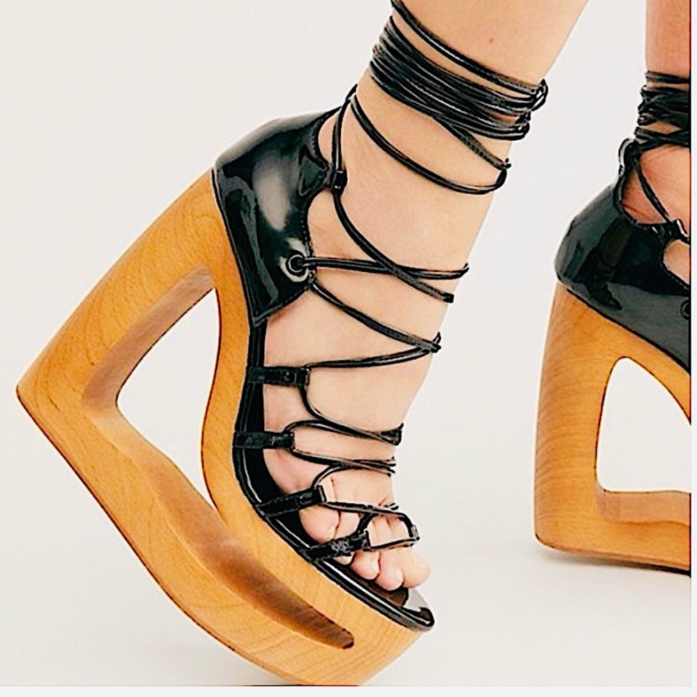 Jeffrey Campbell Black Strappy Heels